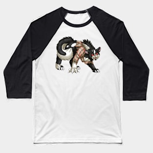 WereCat: White Bicolor Baseball T-Shirt